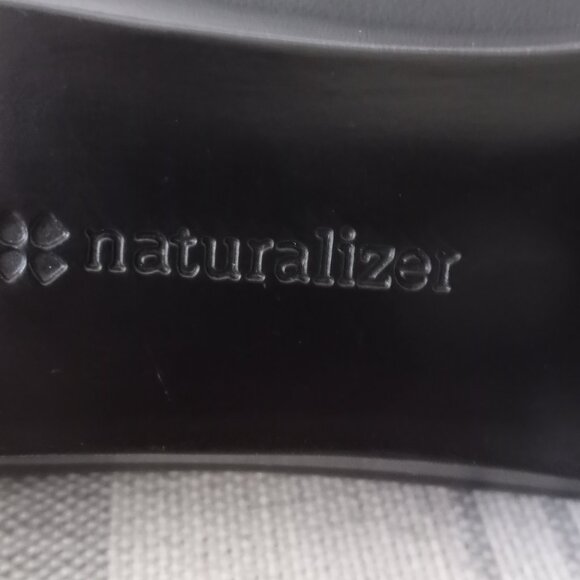 'NATURALIZER' N-5 'DOVE' Black Leather Ballet Wedge Size 8.5M New Without Box - Picture 4 of 14